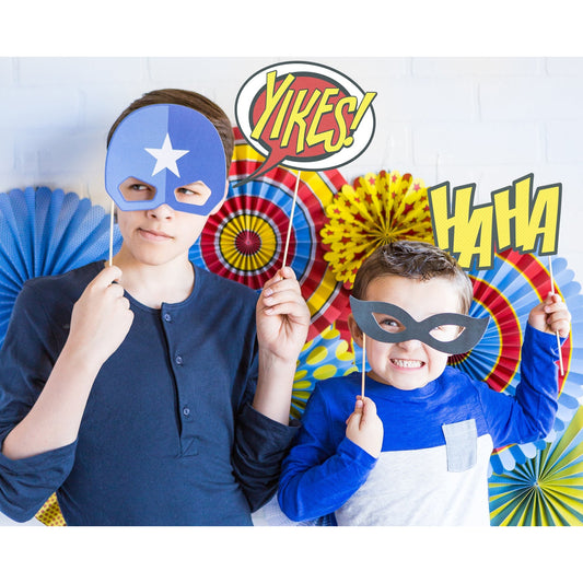 Meri Meri Super Hero Photo Props - Muddy Boots Home UK