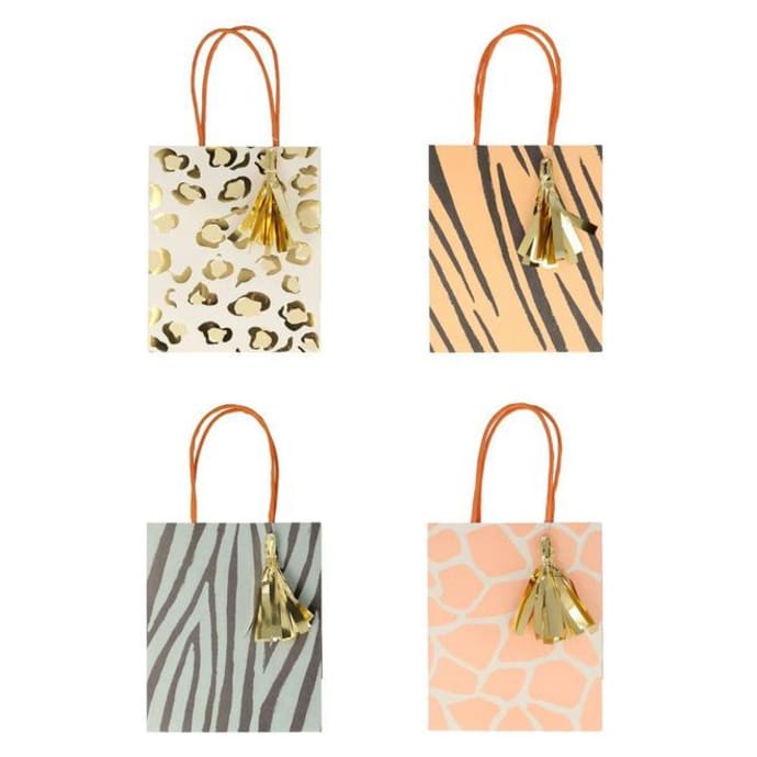 Pack of 8 Safari Animal Print Party Bags - Muddy Boots Home UK