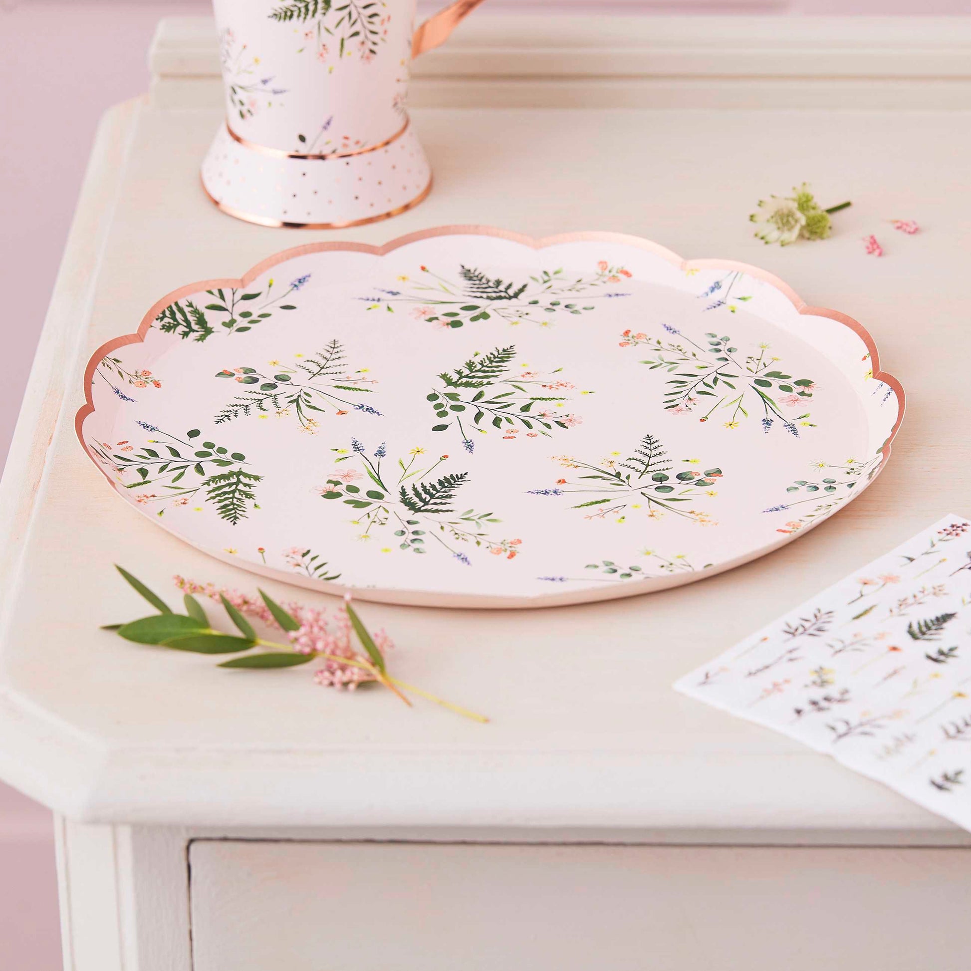 Floral Tea Party Paper Plates - Muddy Boots Home UK