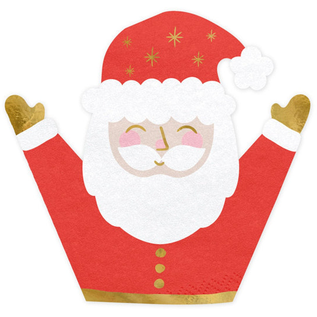Santa Christmas Napkins - Muddy Boots Home UK