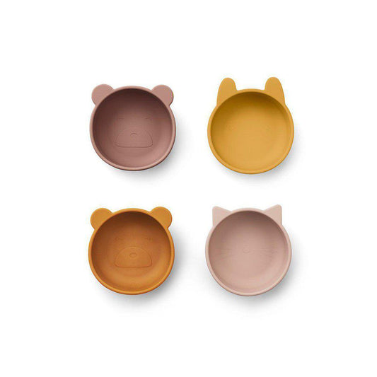 Rose Mix Silicone Bowls 4 Pack - Muddy Boots Home UK