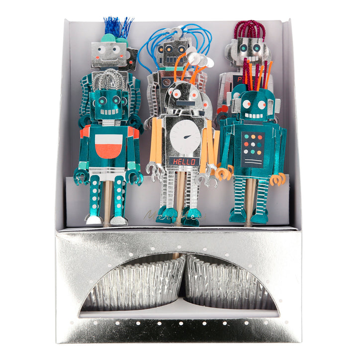 Meri Meri Robot Cupcake Kit - Muddy Boots Home UK