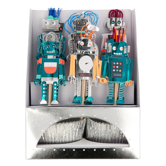 Meri Meri Robot Cupcake Kit - Muddy Boots Home UK