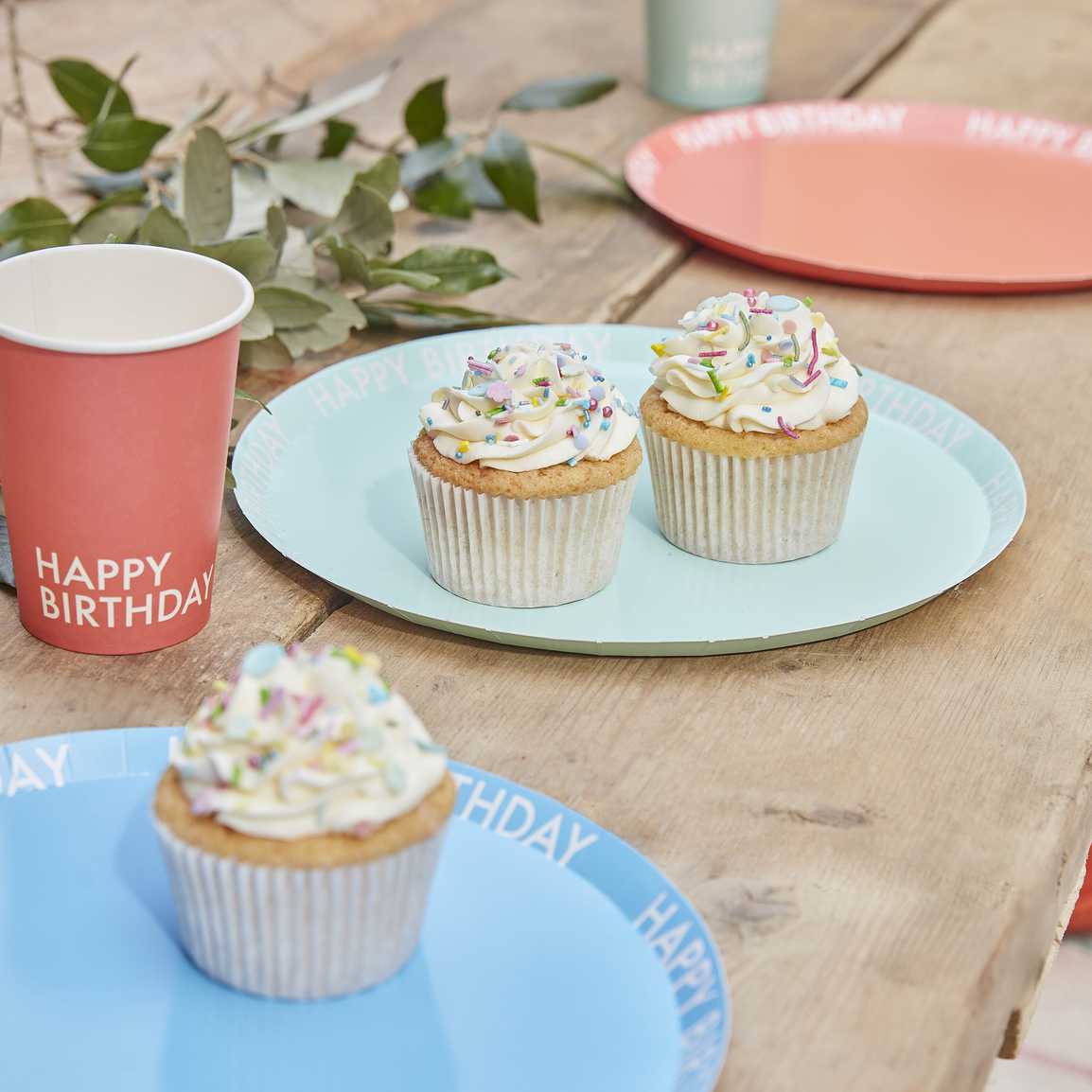Brights Happy Birthday Paper Plates - Muddy Boots Home UK