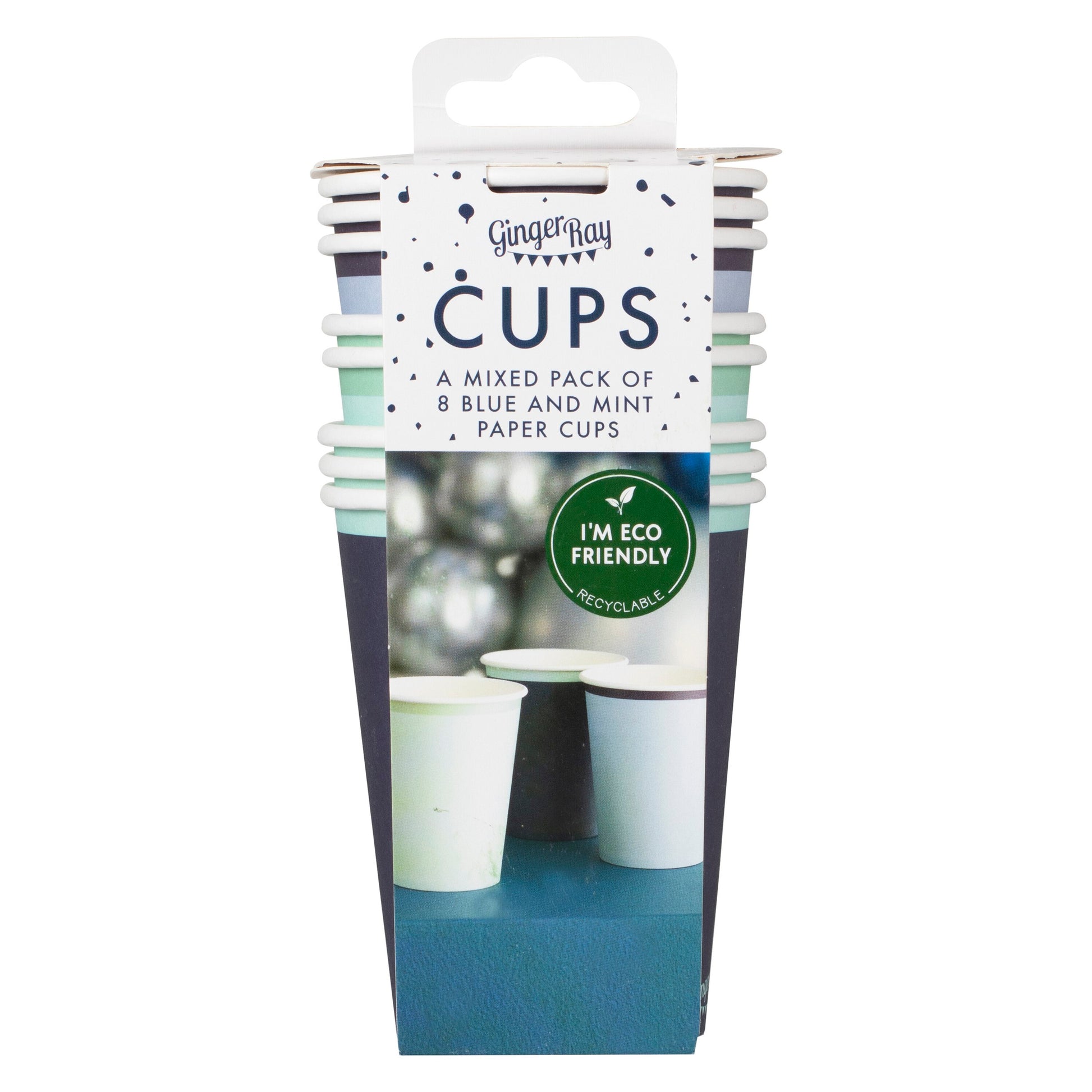 Navy, Blue & Mint Paper Cups - Muddy Boots Home UK