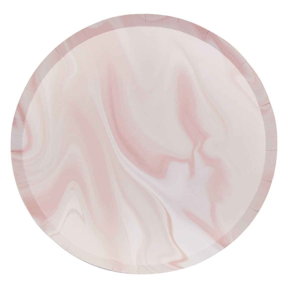 Pink Marble Print Paper Plates - Muddy Boots Home UK