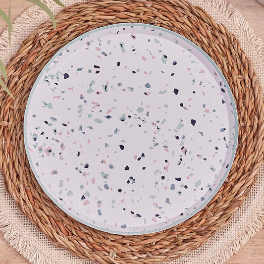 Terrazzo Print Paper Plates - Muddy Boots Home UK