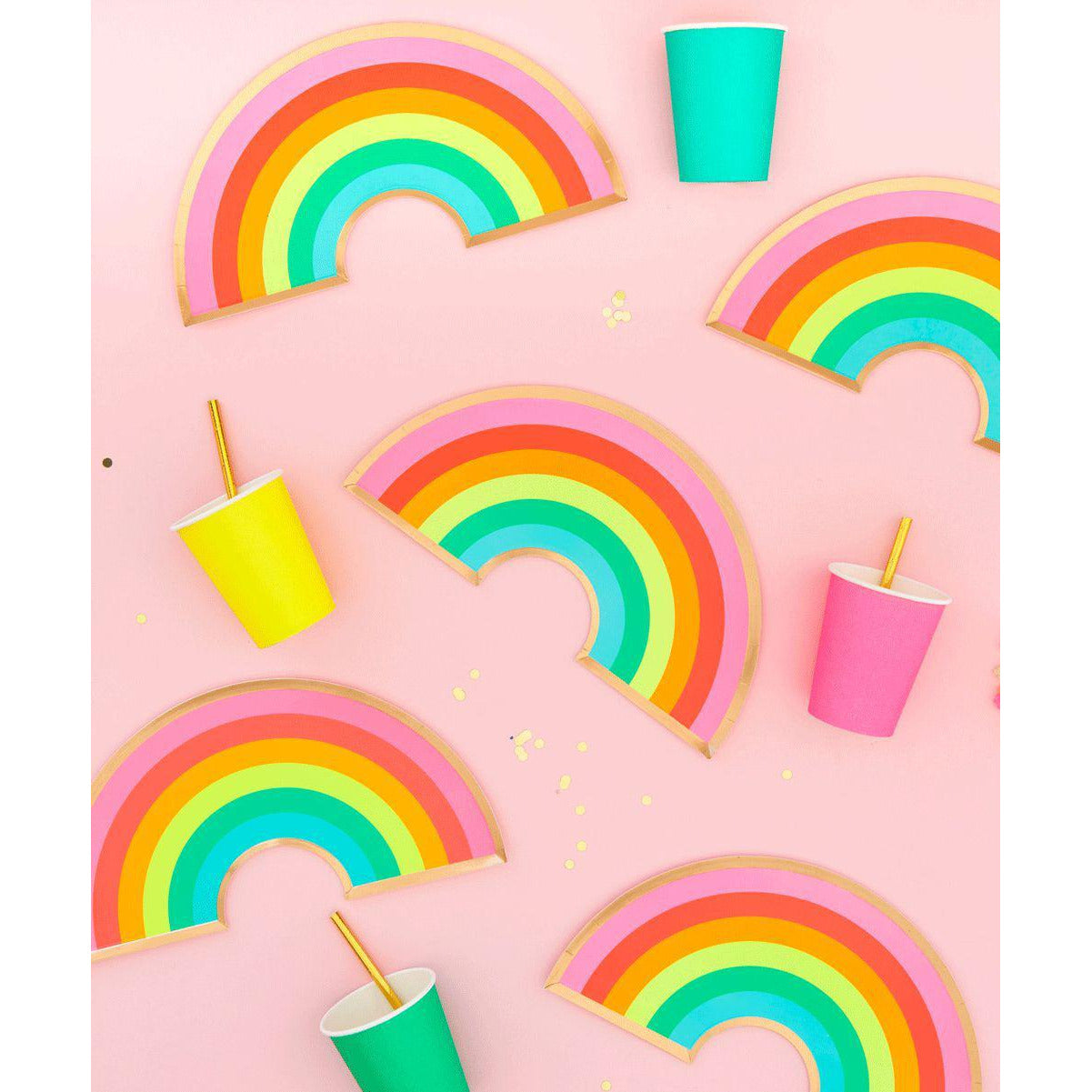 Oh Happy Day Rainbow Plates - Muddy Boots Home UK
