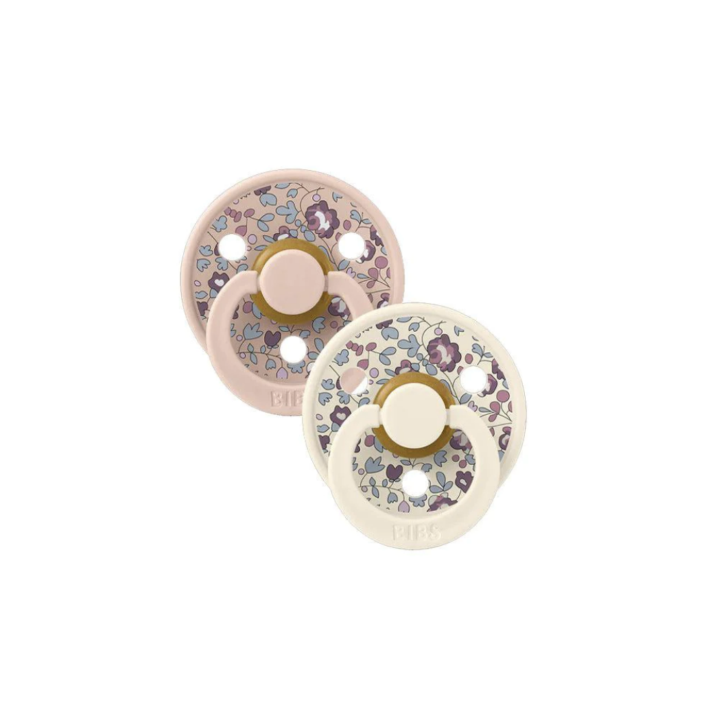 BIBS pacifier featuring Liberty print design, a stylish and soothing choice for your baby.