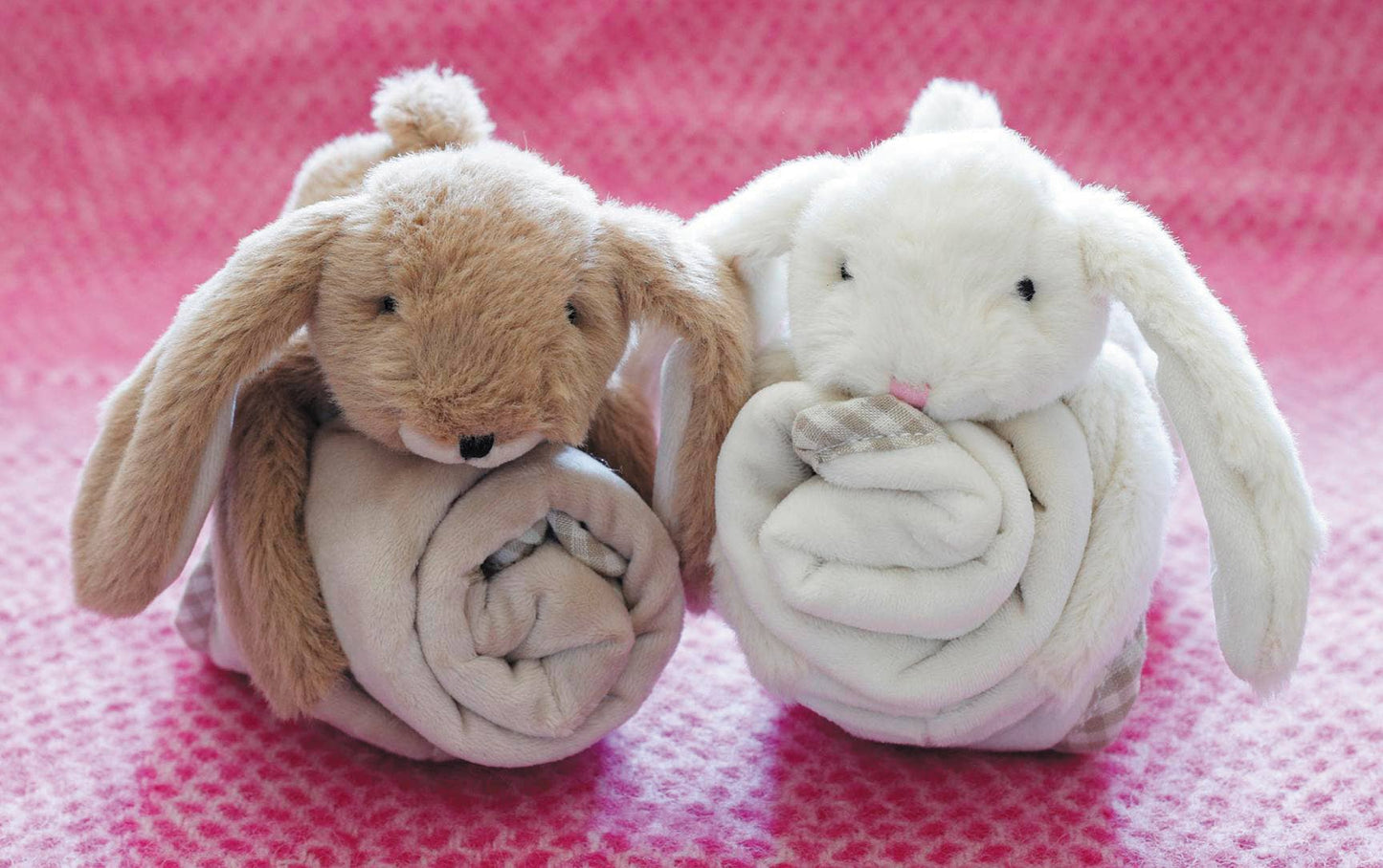 Bunny Baby Plush Soft Toy Soother Comforter Brown 29 X 29CM - Muddy Boots Home UK