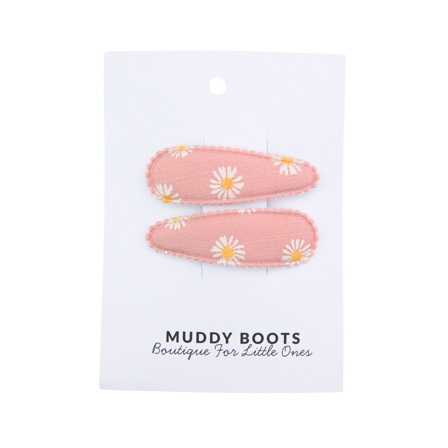 Pink Daisy Toddler Hair Clips