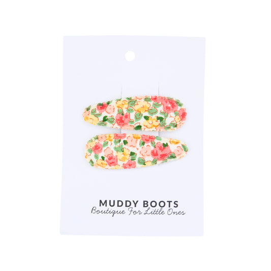 Bright Floral Toddler Hair Clips