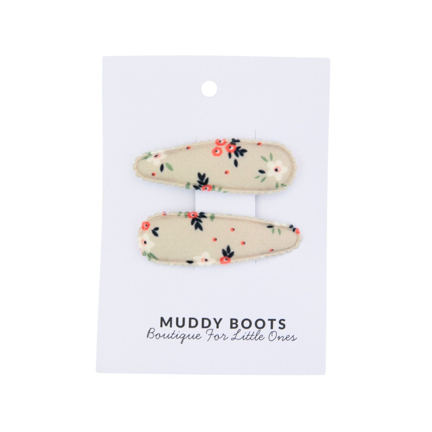 Beige Meadow Toddler Hair Clips