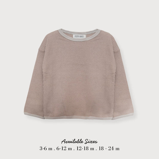 Waffle Cotton Jumper – Soft Mocha