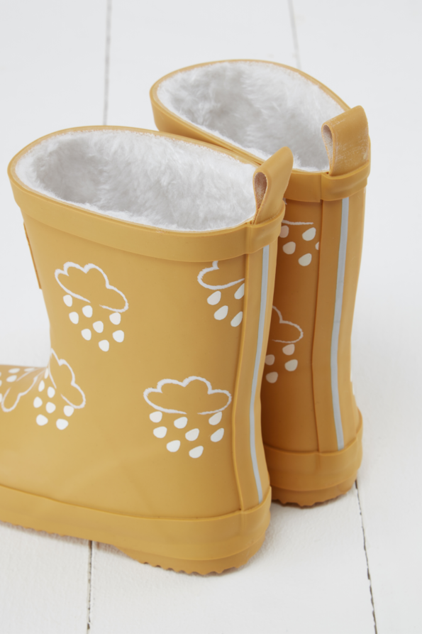 Ochre Colour-Changing Kids Winter Wellies - Muddy Boots Home UK