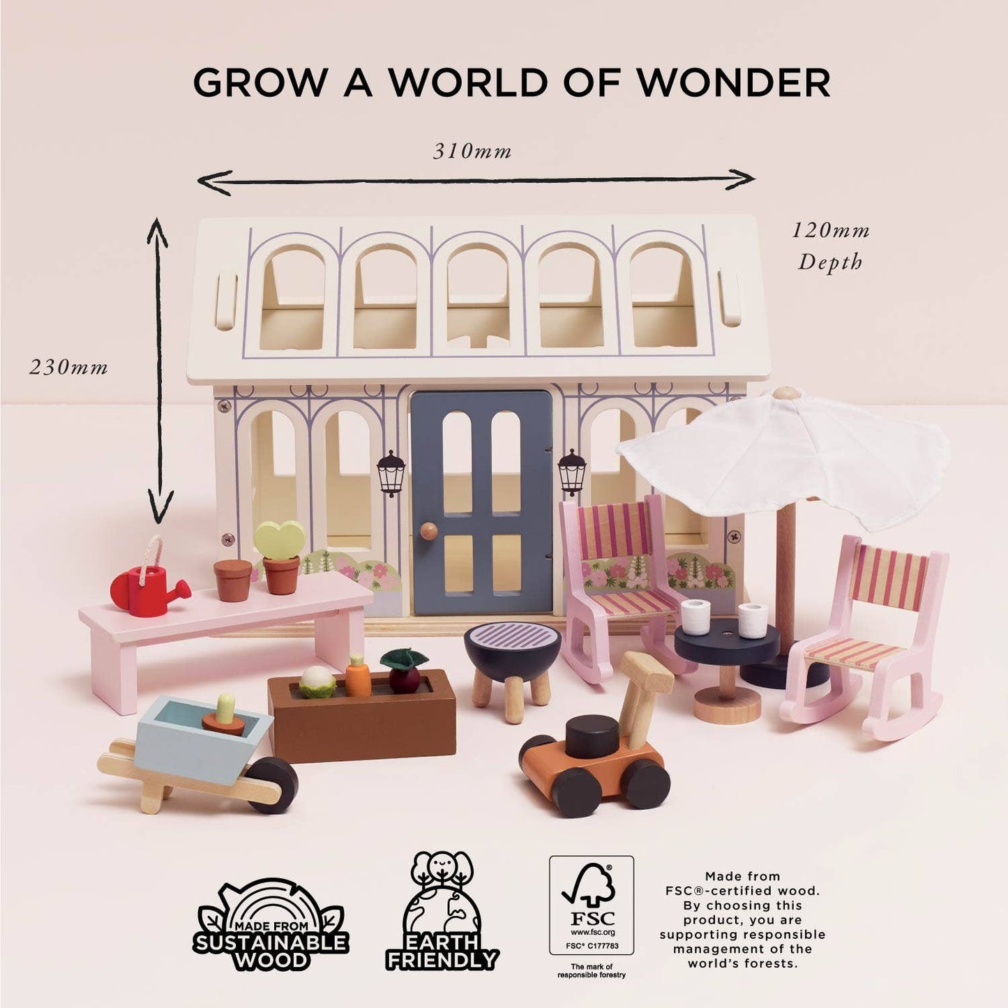 Le Toy Van - Dolls House Conservatory Playset