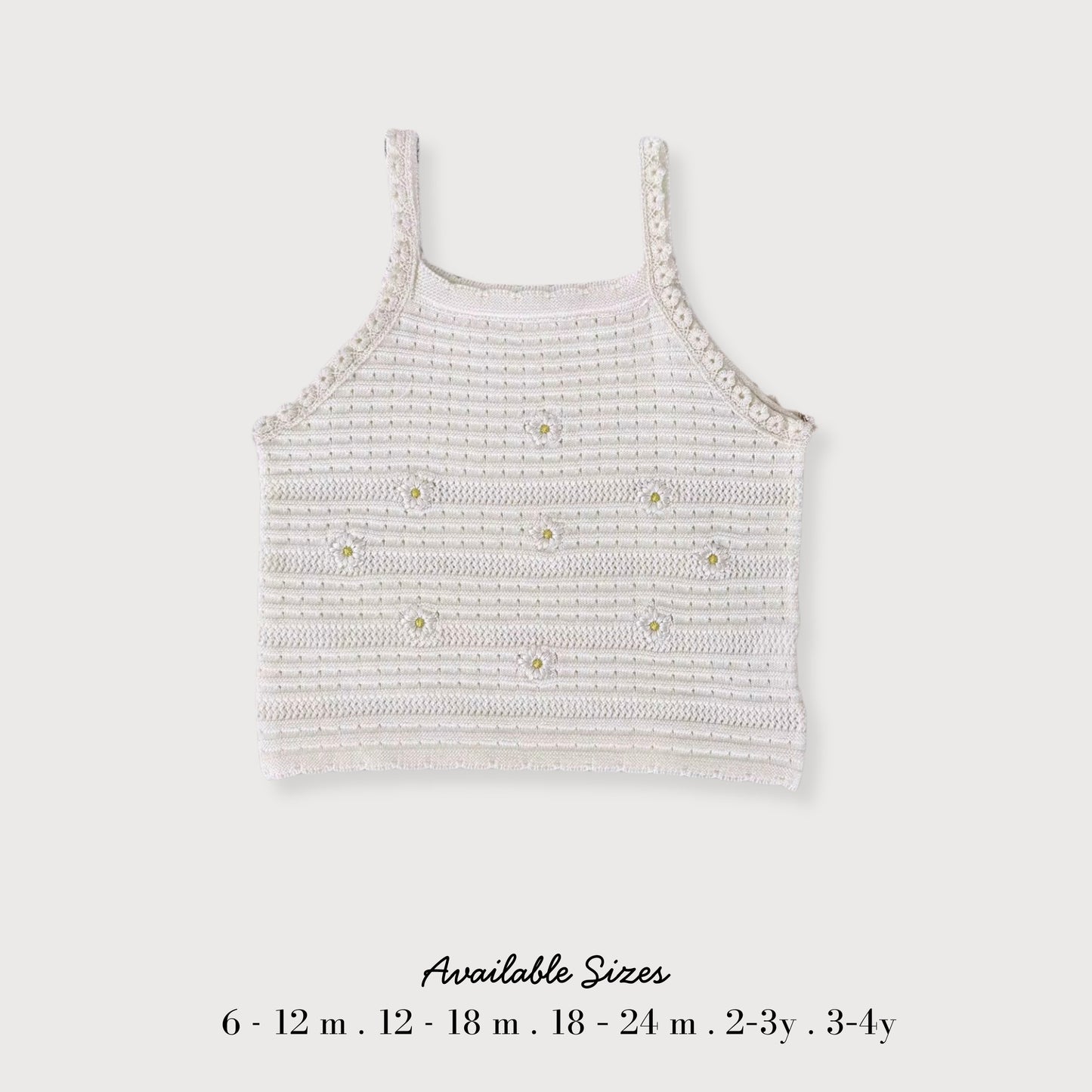 Daisy Embroidered Summer Knit Vest