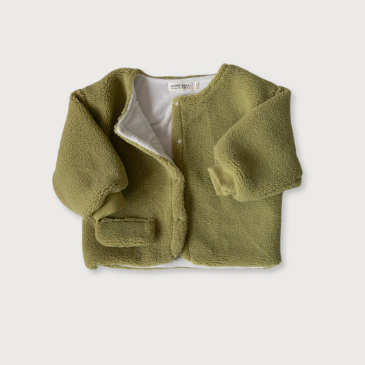 Olive Green Bouclé Jacket