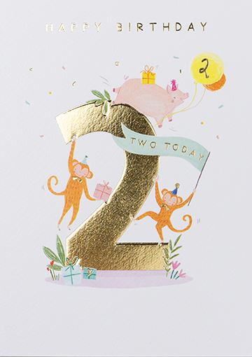 2nd Birthday Card - Muddy Boots Home UK