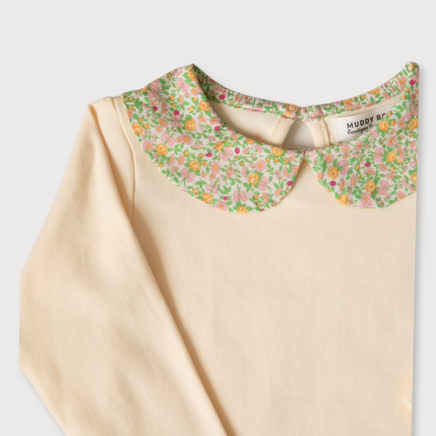 Buttercup Floral Collar Long Sleeve Top