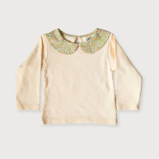 Buttercup Floral Collar Long Sleeve Top