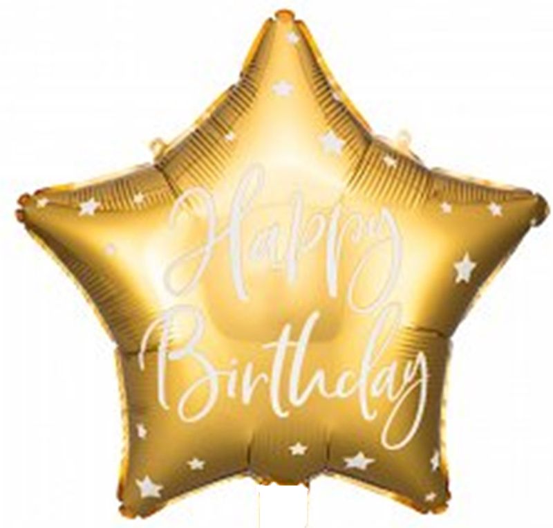 Happy Birthday Gold Balloon - Muddy Boots Home UK