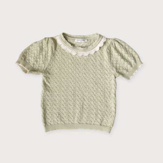 Sage Puff Sleeve Top