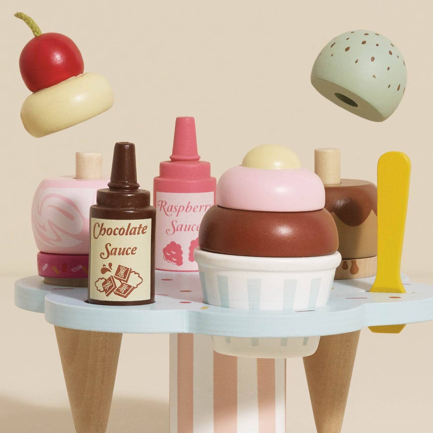 Le Toy Van - Wooden Ice Cream Stand & Toppings