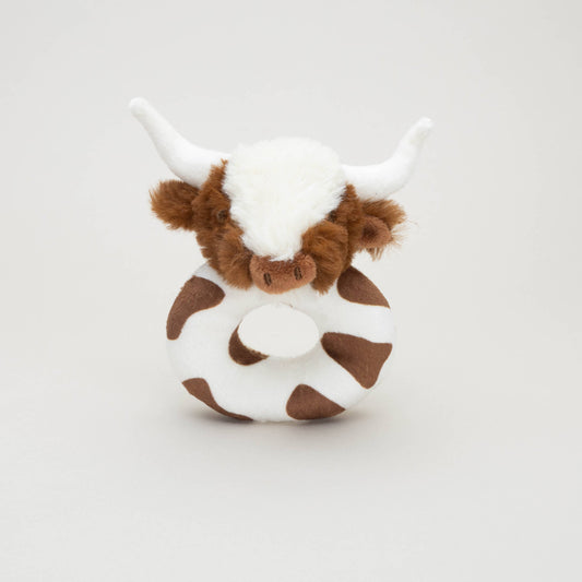 Texas Longhorn Highland Brown Cow Rattle - Muddy Boots Home UK