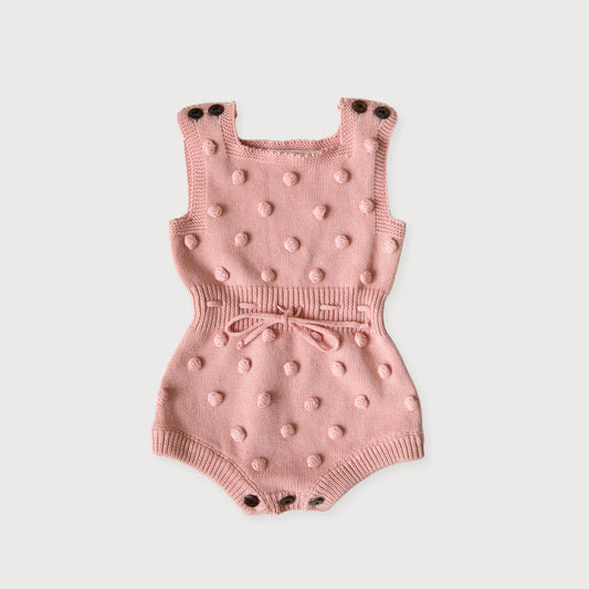 Dusky Pink Knit Romper