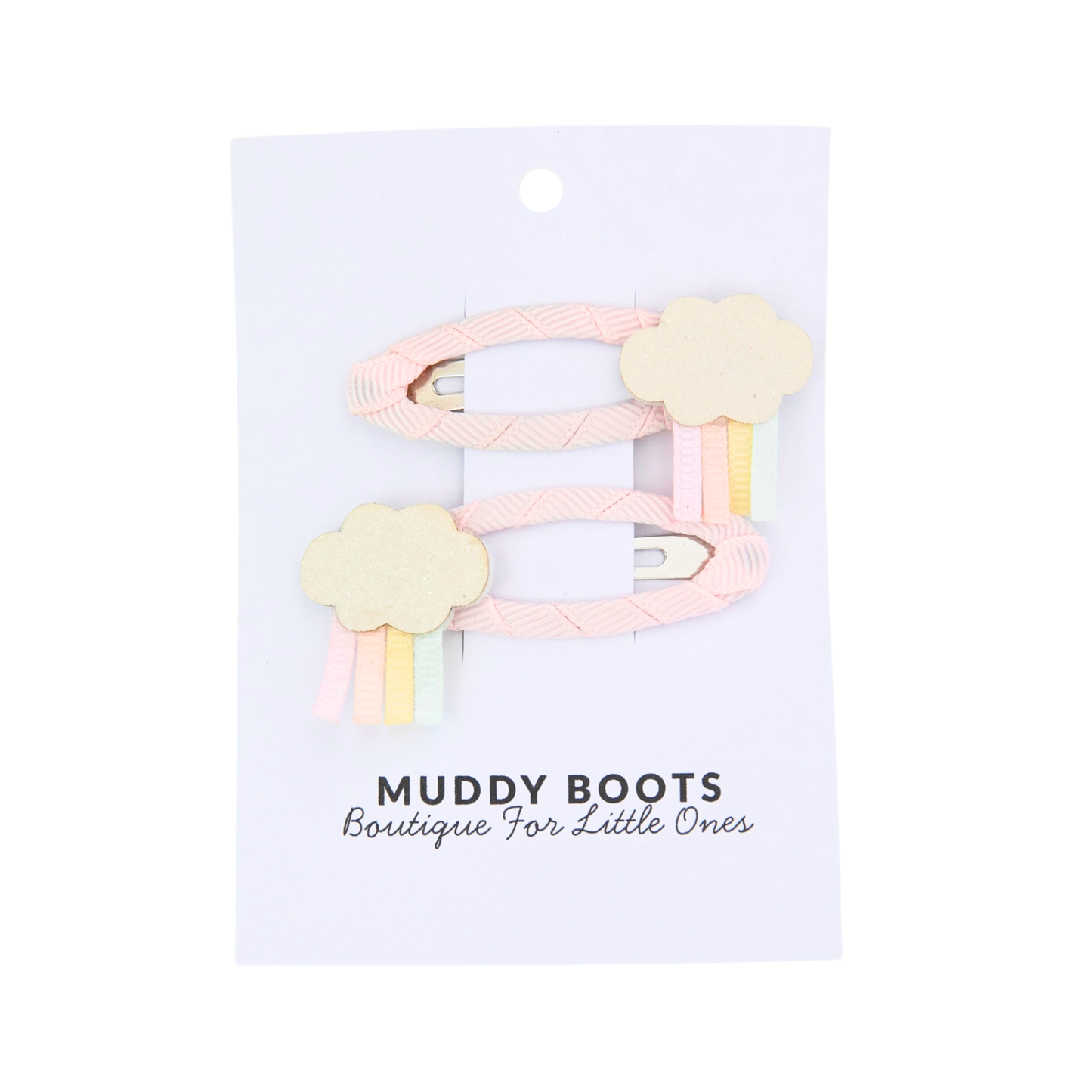 Cloud Sparkly Hair Clips