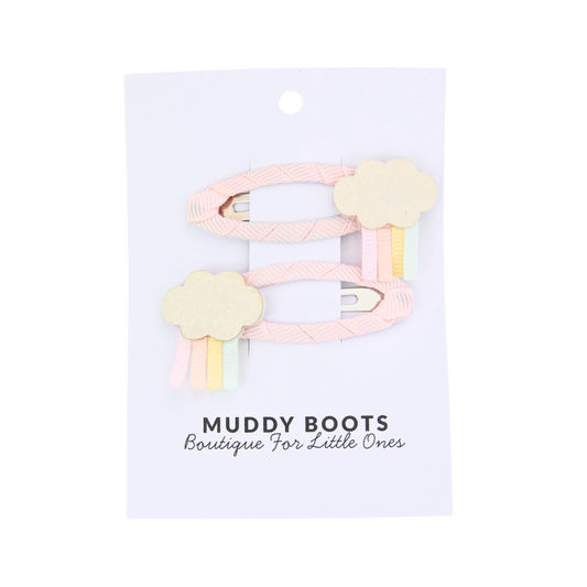 Cloud Sparkly Hair Clips