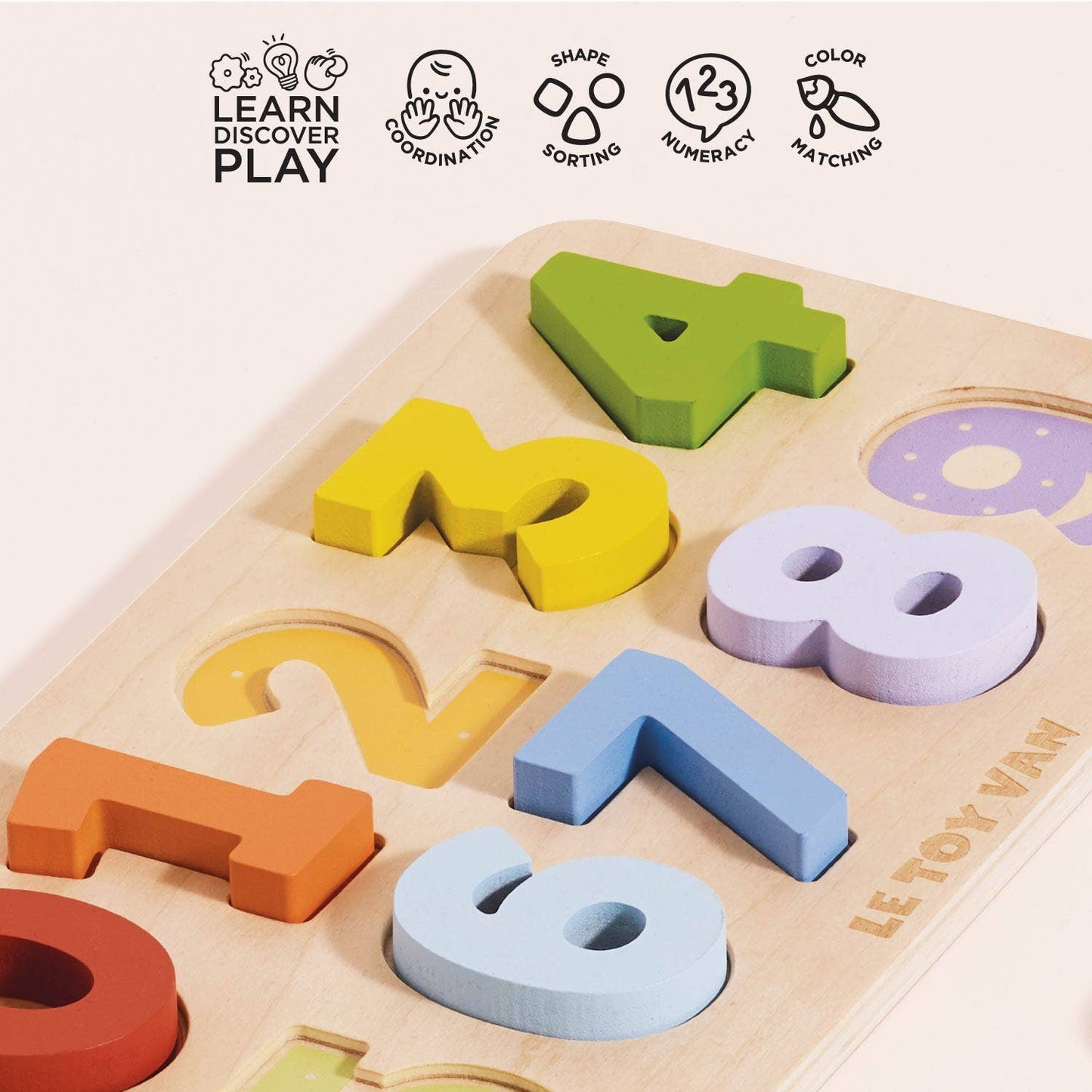 Le Toy Van - Counting Wooden Numbers Shape Sorter