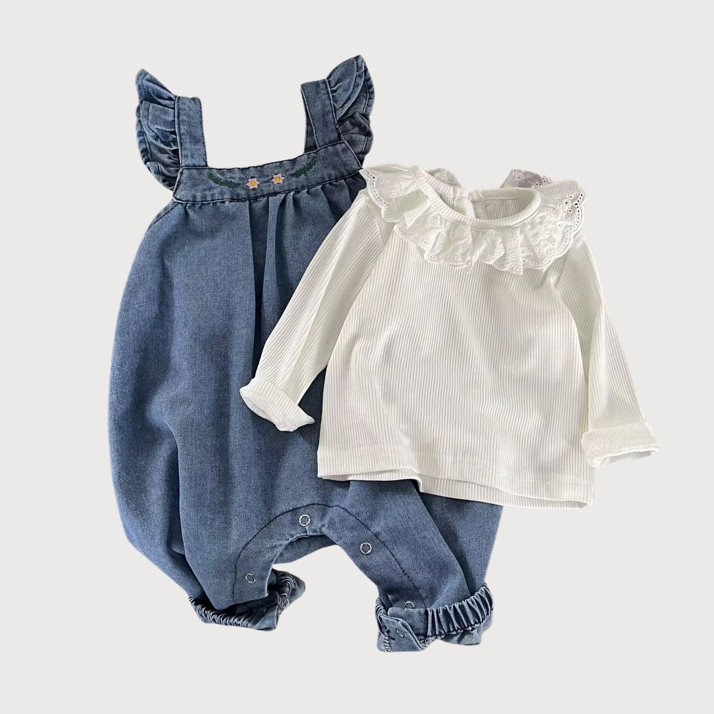 Denim Romper Set