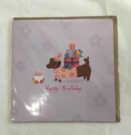 Happy Birthday Sausage Dog Card