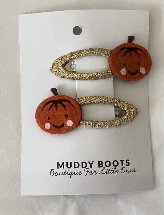 Pumpkin Hair Clips
