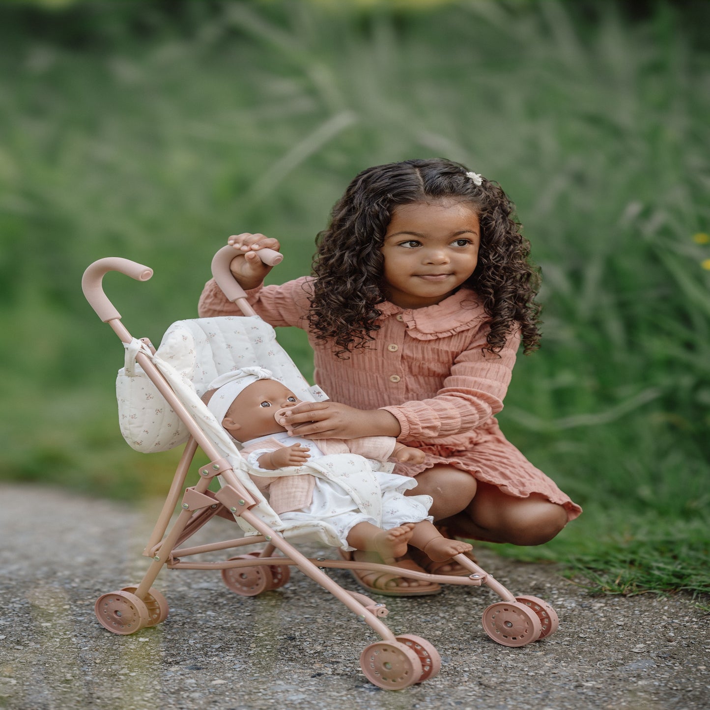 Metal Doll Stroller – White Meadows