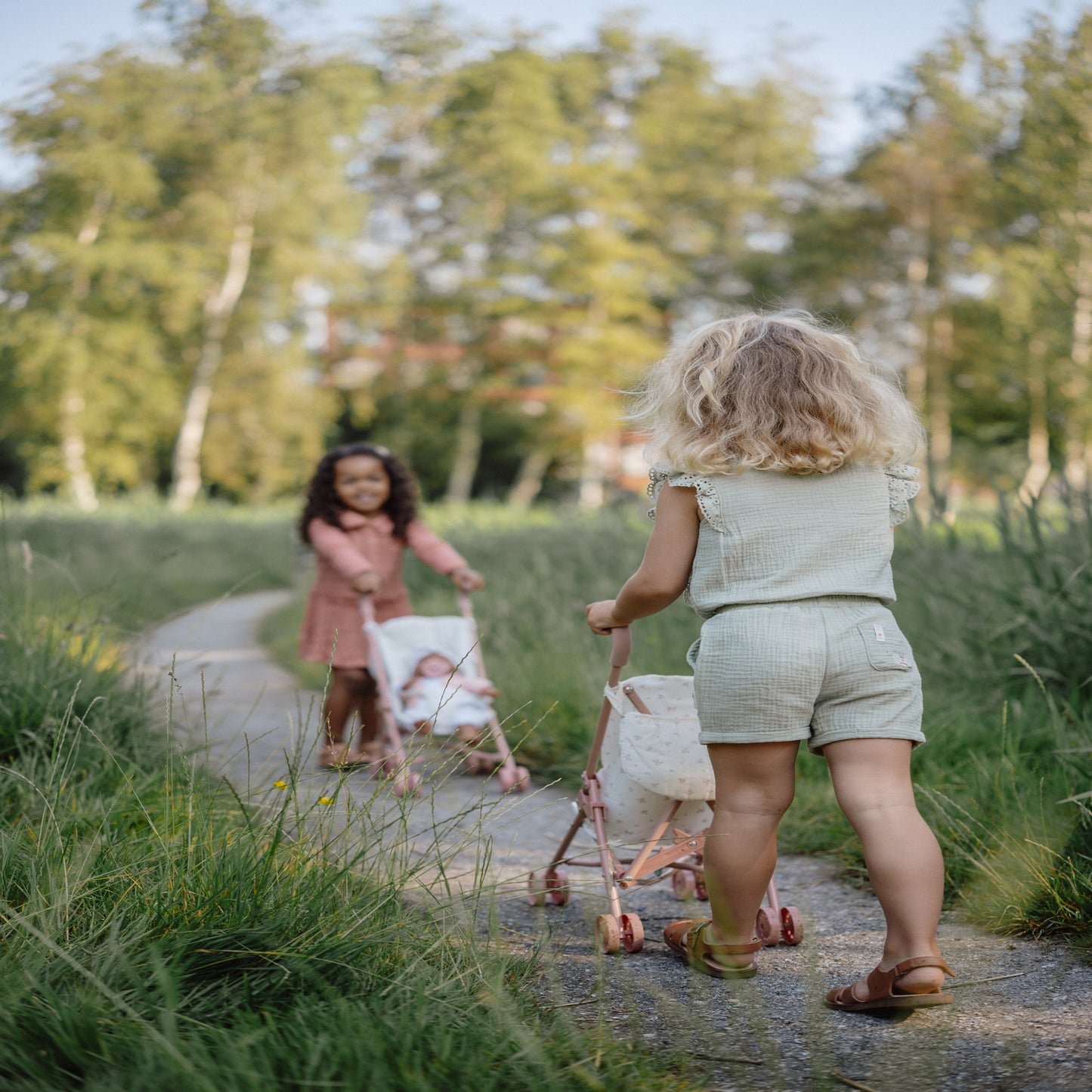 Metal Doll Stroller – White Meadows