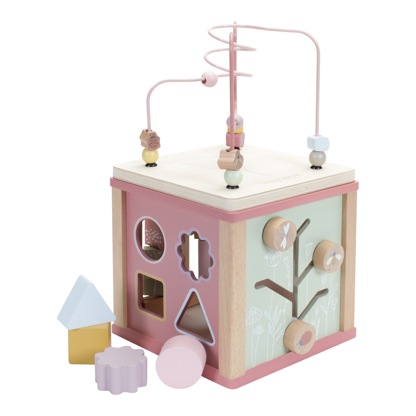 Wooden Activity Cube – Fairy Garden