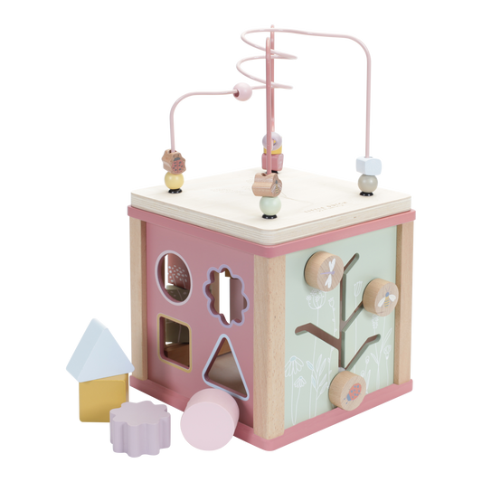 Wooden Activity Cube – Fairy Garden