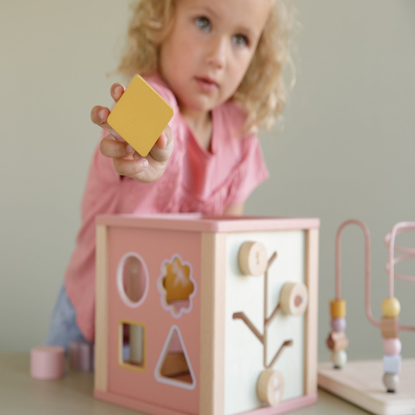 Wooden Activity Cube – Fairy Garden