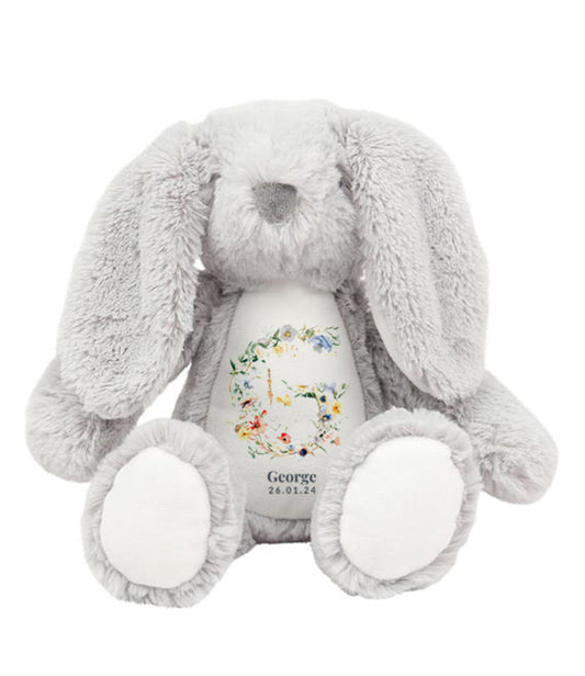 Personalized Soft Grey Bunny