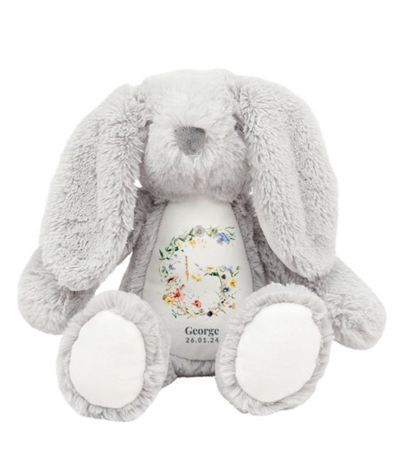 Personalized Soft Grey Bunny - Muddy Boots Home UK