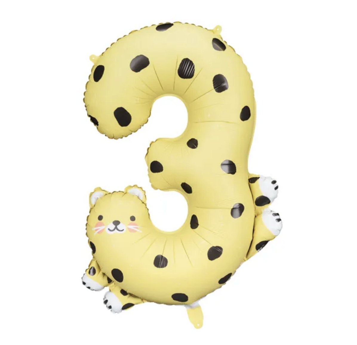 Cheetah Foil Number Balloons - 3 - Muddy Boots Home UK