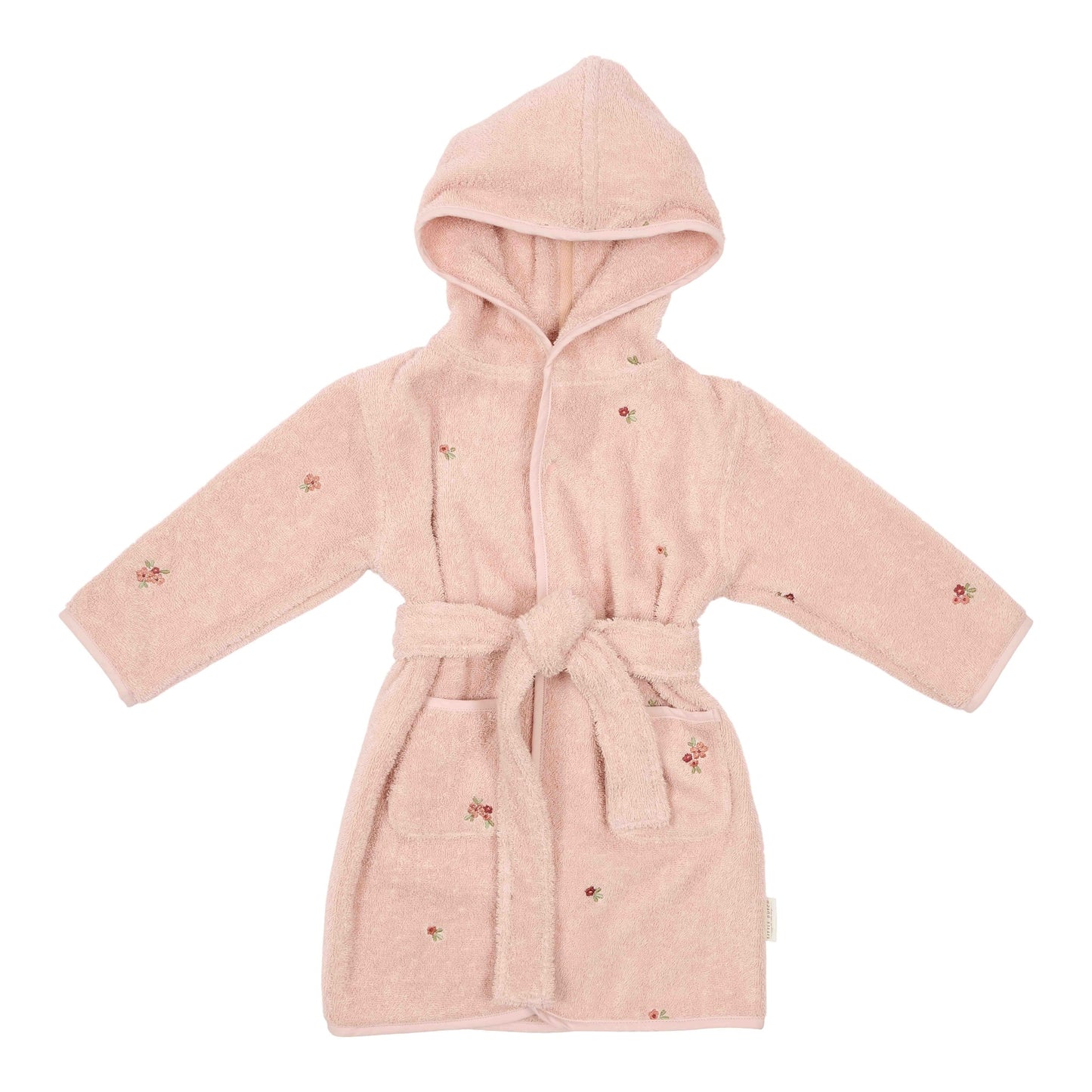 Children’s Bathrobe – Embroidered Blossom Pink (Size 74/80)