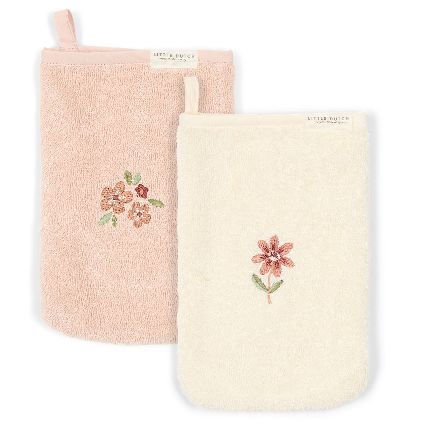 Embroidered Fairy Garden Washcloth Set – 100% Organic Cotton