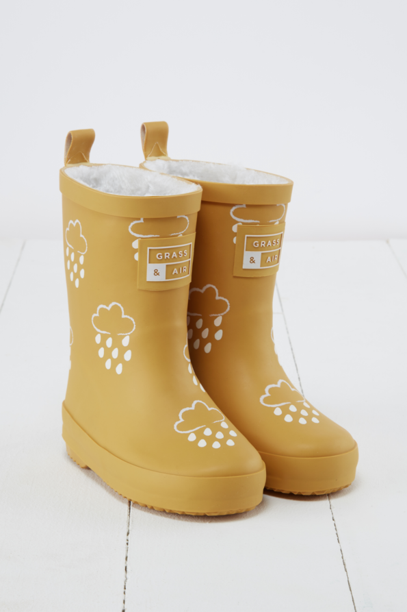 Ochre Colour-Changing Kids Winter Wellies - Muddy Boots Home UK