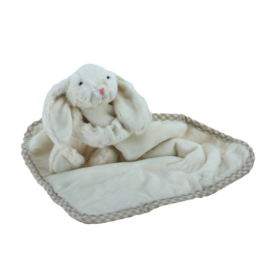 Cream Bunny Soft Toy Soother Comforter - Muddy Boots Home UK