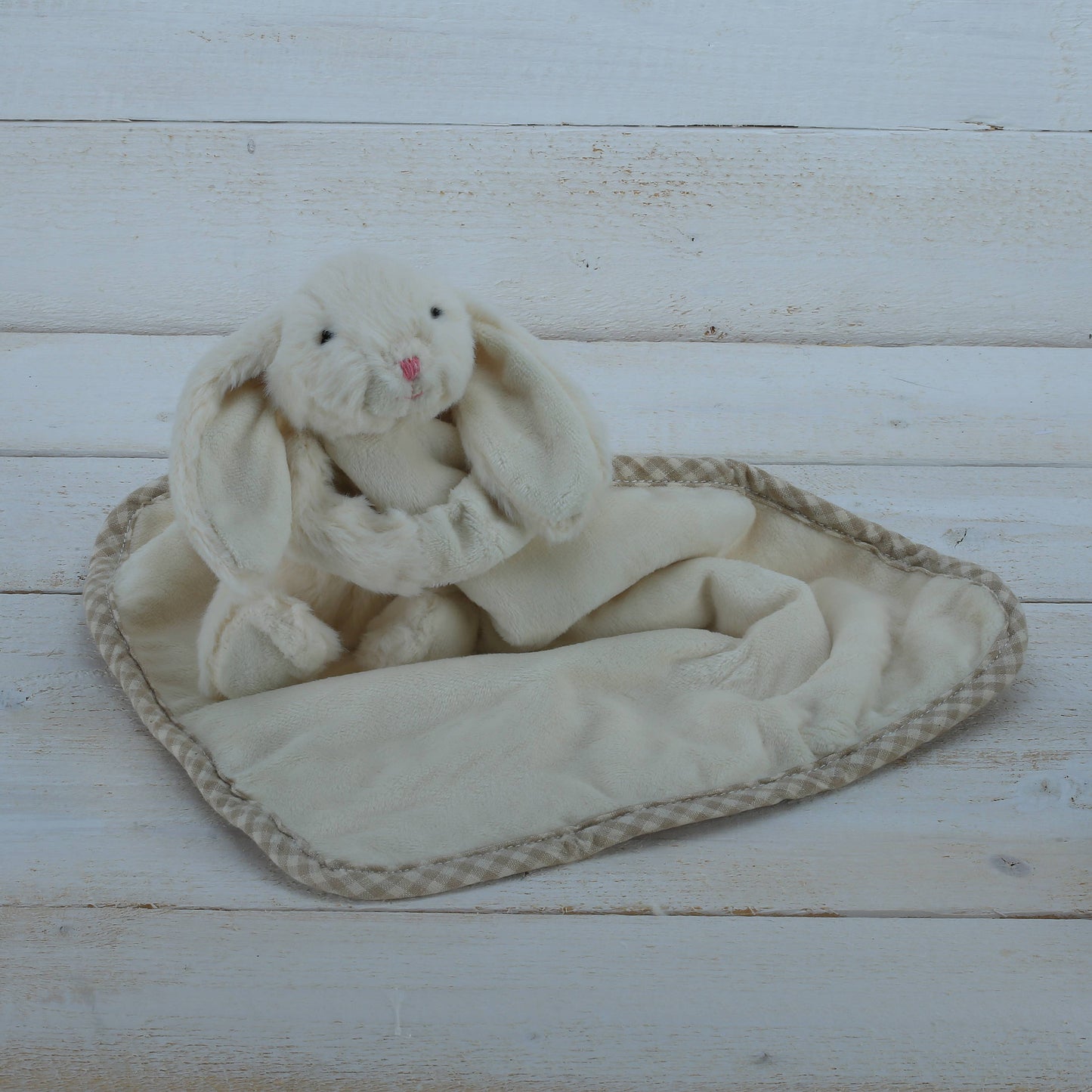 Cream Bunny Soft Toy Soother Comforter - Muddy Boots Home UK