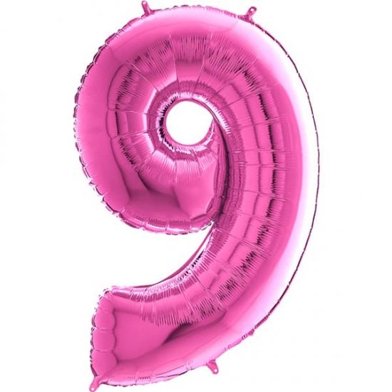 Hot Pink Number Balloons 40" - Muddy Boots Home UK